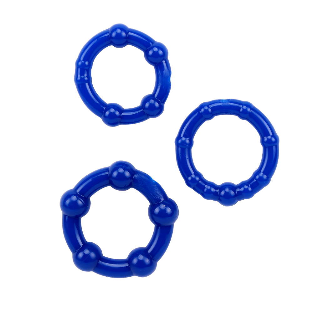 GK Power Anillos para el pene con cuentas - Azul - Imagen 6