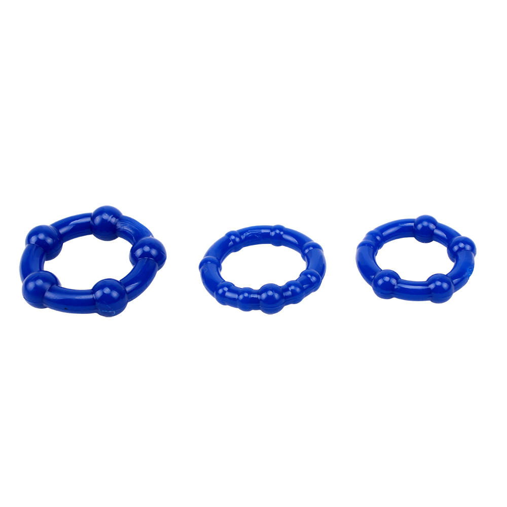 GK Power Anillos para el pene con cuentas - Azul - Imagen 5