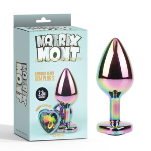 MATRIX MONT Tapón de gemas de corazón arcoíris S