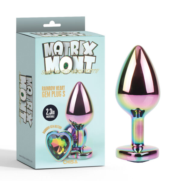 MATRIX MONT Tapón de gemas de corazón arcoíris S